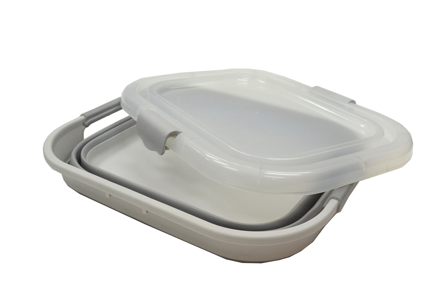 SAMMART 19.5L Set of 2 Collapsible Laundry Basket with Lid - Foldable Pop Up Storage Container/Organizer - Portable Washing Tub - Space Saving Hamper/Basket with Lid