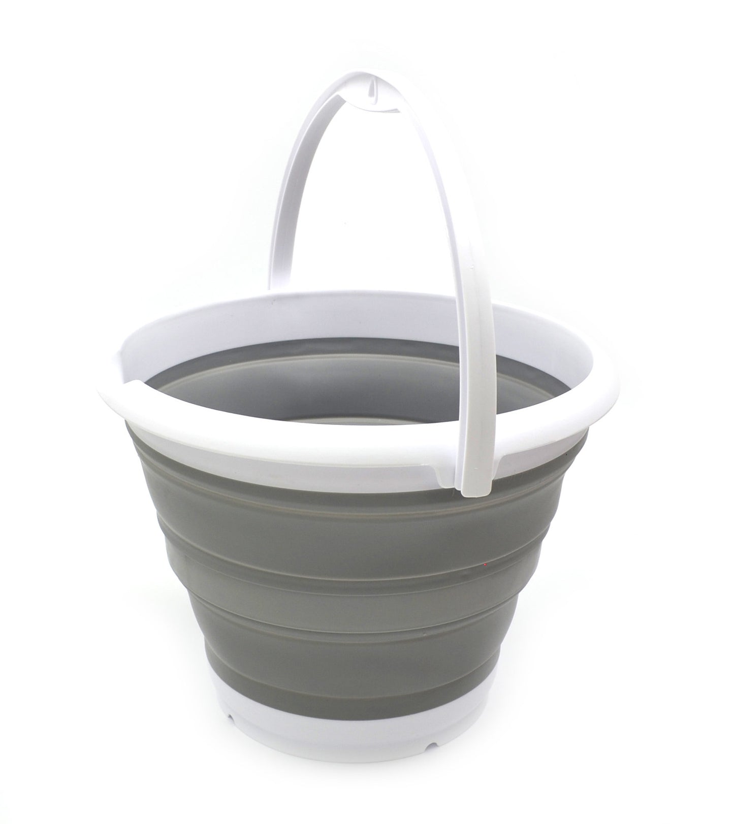 SAMMART 10L (2.64Gallon) Collapsible Fishing Bucket - Foldable Round Tub - Portable Plastic Water Pail - Space Saving Outdoor Waterpot - Trunk Organizer