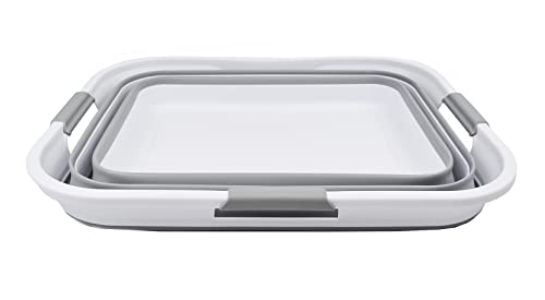 Collpasible Laundry Basket (42L Collapsible Laundry Basket (White/Grey))