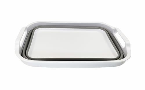 SAMMART 7L (1.85 Gallons) Collapsible Tub - Foldable Dishpan - Portable Washing Basin - Space Saving Plastic Sink Tub, Outdoor Kitchen Storage Tray
