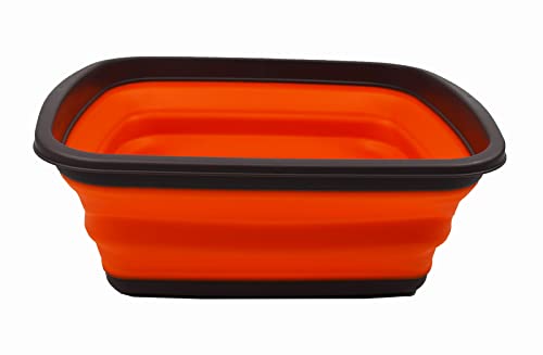 SAMMART 10L (2.6 Gallons) Collapsible Tub - Foldable Dish Tub - Portable Washing Basin - Space Saving Plastic Washtub