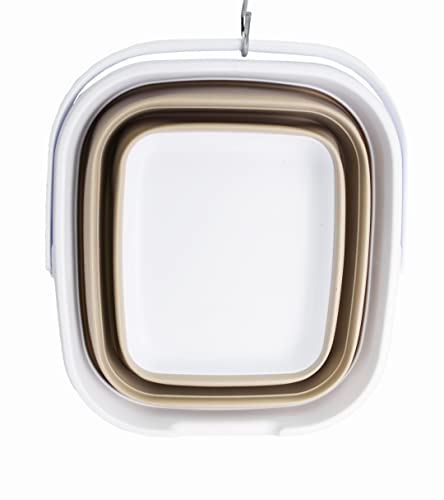 SAMMART 10L (2.6 Gallon) Collapsible Rectangular Handy Basket/Bucket