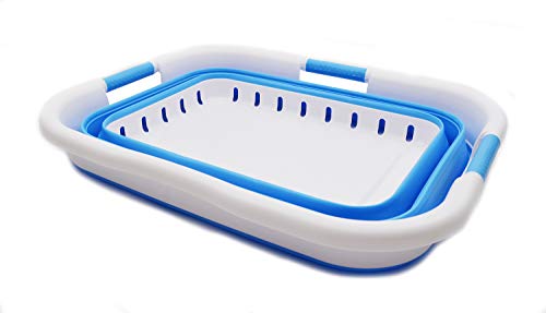 SAMMART 41L (10.8 gallon) Collapsible Plastic Laundry Basket - Foldable Pop Up Storage Container/Organizer - Portable Washing Tub - Space Saving Hamper/Basket