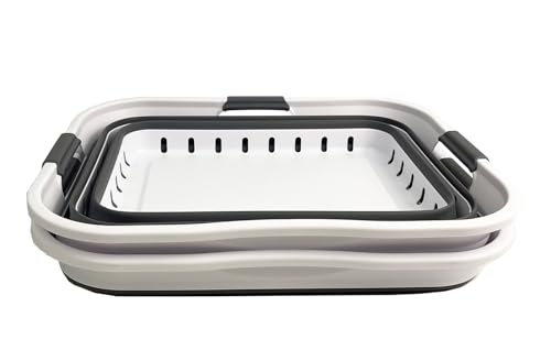 SAMMART 42L (11 gallon) Collapsible Plastic Laundry Basket-Foldable Pop Up Storage Container/Organizer-Portable Laundry Hamper-Space Saving