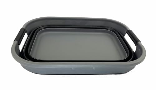 SAMMART 19.5L (5.1 gallons) Collapsible Plastic Laundry Washing Tub/Basket - Foldable Pop Up Storage Container - Portable Washiub - Space Saving Easy Storage