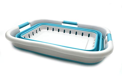 SAMMART 41L (10.8 gallon) Collapsible Plastic Laundry Basket - Foldable Pop Up Storage Container/Organizer - Portable Washing Tub - Space Saving Hamper/Basket