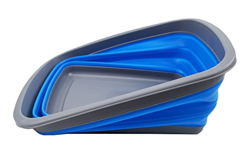 SAMMART 10L (2.6 Gallon) Collapsible Tub-Foldable Dish Tub-Portable Washing Basin-Space Saving Plastic Washtub