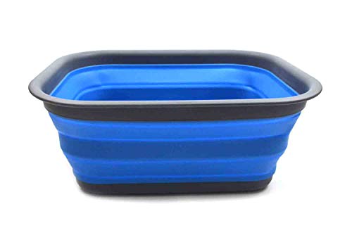 SAMMART 15 L (3.96 Gallon) Collapsible Tub - Portable Outdoor Picnic Basket/Crater - Foldable Washing Tub - Space Saving Storage Container