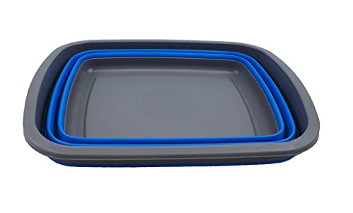 SAMMART 10L (2.6 Gallon) Collapsible Tub-Foldable Dish Tub-Portable Washing Basin-Space Saving Plastic Washtub