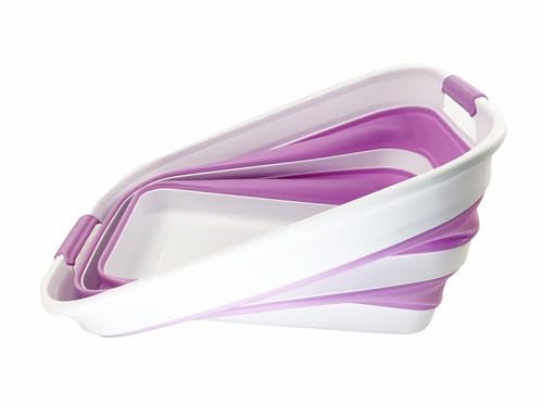 SAMMART 27L (7.1 Gallons) Collapsible Plastic Laundry Basket with Handle-Foldable Pop Up Storage Basket with handle