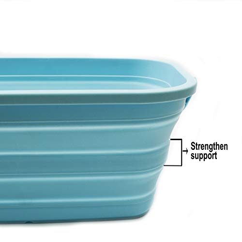 SAMMART 11.6L (3.06 Gallon) Collapsible Rectangular Handy Basket/Bucket