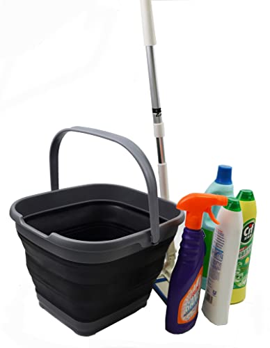 SAMMART 10L (2.6 Gallon) Collapsible Rectangular Handy Basket/Bucket