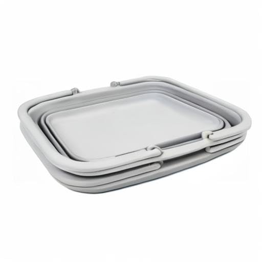SAMMART SAMMART 9.2L (2.37Gallon) Collapsible Tub with Handle - Portable Outdoor Picnic Basket/Crater - Foldable Shopping Bag - Space Saving Storage Container