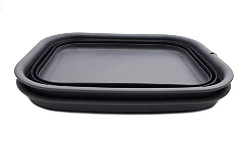 SAMMART 12L (3.17 Gallon) Collapsible Tub - Foldable Dish Tub - Portable Washing Basin - Space Saving Plastic Washtub