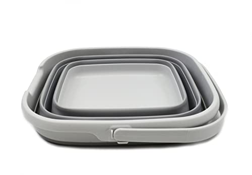 SAMMART 10L (2.6 Gallon) Collapsible Rectangular Handy Basket/Bucket