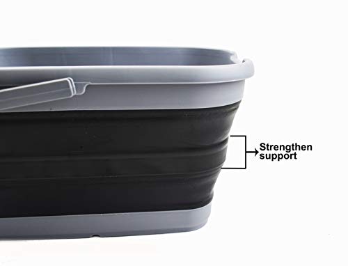 SAMMART 12L (3.17 Gallon) Collapsible Rectangular Handy Basket/Bucket