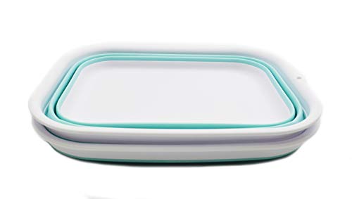 SAMMART 12L (3.17 Gallon) Collapsible Tub - Foldable Dish Tub - Portable Washing Basin - Space Saving Plastic Washtub