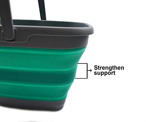 SAMMART 10L (2.6 Gallon) Collapsible Rectangular Handy Basket/Bucket