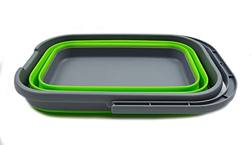 SAMMART 12L (3.1 Gallon) Collapsible Rectangular Handy Basket/Bucket