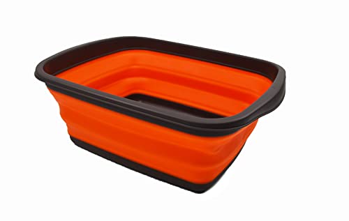 SAMMART 10L (2.6 Gallons) Collapsible Tub - Foldable Dish Tub - Portable Washing Basin - Space Saving Plastic Washtub