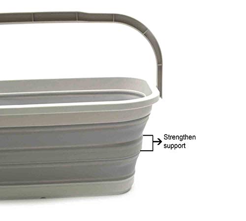 SAMMART 11.6L (3.06 Gallon) Collapsible Rectangular Handy Basket/Bucket