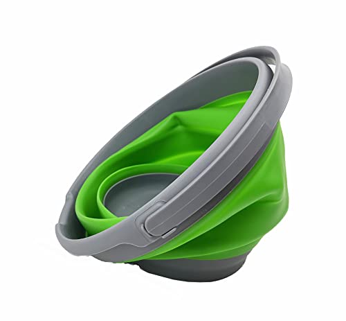 SAMMART 10L (2.6 gallons) Collapsible Plastic Bucket -Portable Round Tub with Handle- Foldable Fishing Water Pail - Space Saving Pop Up