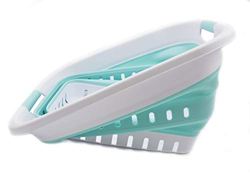 SAMMART 37L (9.77 gallon) Collapsible Plastic Laundry Basket - Foldable Pop Up Storage Container/Organizer - Space Saving Hamper/Basket