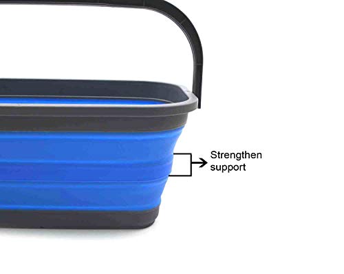 SAMMART 11.6L (3.06 Gallon) Collapsible Rectangular Handy Basket/Bucket