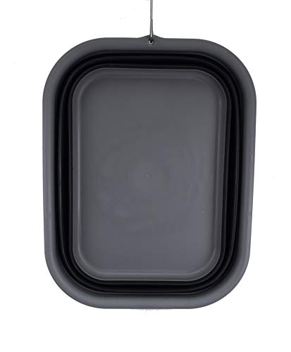 SAMMART 12L (3.17 Gallon) Collapsible Tub - Foldable Dish Tub - Portable Washing Basin - Space Saving Plastic Washtub
