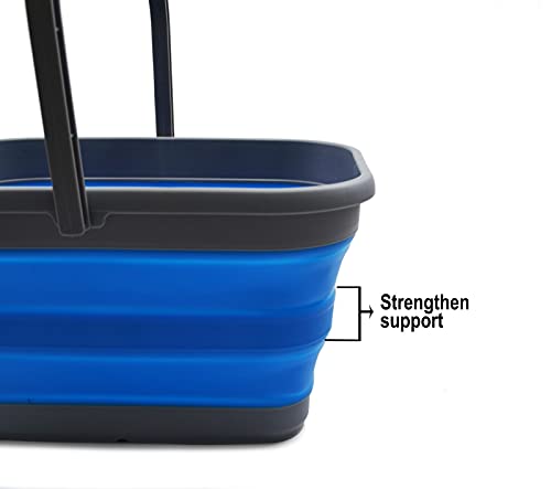 SAMMART 12L (3.1 Gallon) Collapsible Rectangular Handy Basket/Bucket