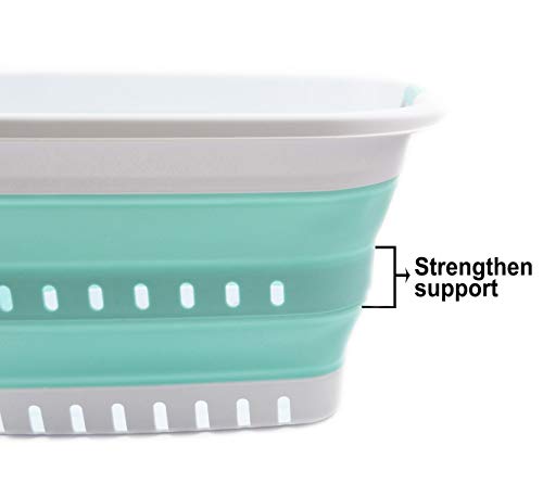 SAMMART 37L (9.77 gallon) Collapsible Plastic Laundry Basket - Foldable Pop Up Storage Container/Organizer - Space Saving Hamper/Basket