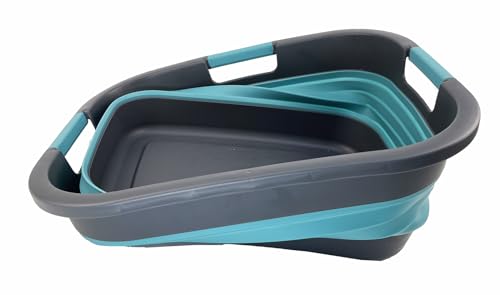 SAMMART 30L (7.9 gallon) Collapsible Plastic Laundry Basket - Foldable Pop Up Storage Container/Organizer - Portable Washing Tub - Space Saving Hamper/Basket