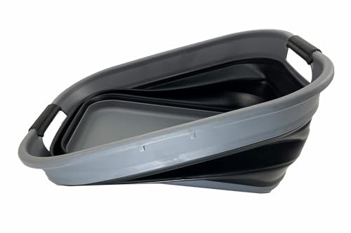 SAMMART 19.5L (5.1 gallons) Collapsible Plastic Laundry Washing Tub/Basket - Foldable Pop Up Storage Container - Portable Washiub - Space Saving Easy Storage