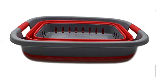 SAMMART 37L (9.77 gallon) Collapsible Plastic Laundry Basket - Foldable Pop Up Storage Container/Organizer - Space Saving Hamper/Basket