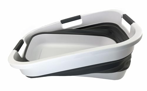 SAMMART 30L (7.9 gallon) Collapsible Plastic Laundry Basket - Foldable Pop Up Storage Container/Organizer - Portable Washing Tub - Space Saving Hamper/Basket