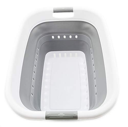 SAMMART 37L (9.77 gallon) Collapsible Plastic Laundry Basket - Foldable Pop Up Storage Container/Organizer - Portable Washing Tub - Space Saving Hamper/Basket