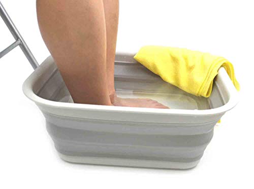 SAMMART 15 L (3.96 Gallon) Collapsible Tub - Portable Outdoor Picnic Basket/Crater - Foldable Washing Tub - Space Saving Storage Container
