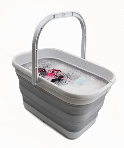 SAMMART 12L (3.17 Gallon) Collapsible Rectangular Handy Basket/Bucket