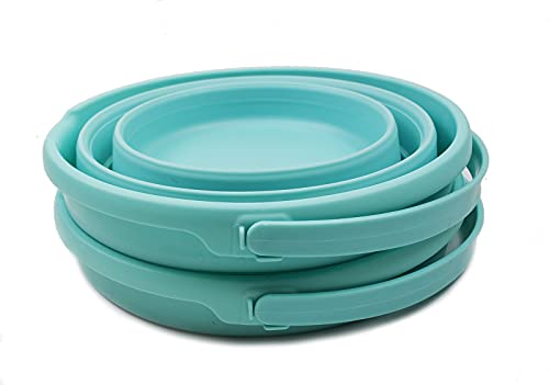 SAMMART 10L (2.6 Gallon) Collapsible Plastic Bucket - Foldable Round Tub - Portable Fishing Water Pail - Space Saving Outdoor Waterpot, Size 33cm Dia - 2 Pieces Box Pack