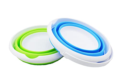 SAMMART 8.5L (2.2 Gallon) Collapsible Plastic Bucket - Foldable Round Tub - Portable Fishing Water Pail - Space Saving Outdoor Waterpot. Size 31cm Dia