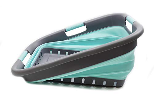 SAMMART 41L (10.8 gallon) Collapsible Plastic Laundry Basket - Foldable Pop Up Storage Container/Organizer - Portable Washing Tub - Space Saving Hamper/Basket