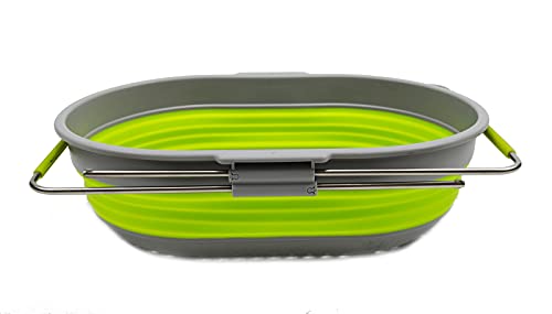 SAMMART 5L (1.3 gallon) Expandable & Collapsible Over The Sink Rectangular Colander