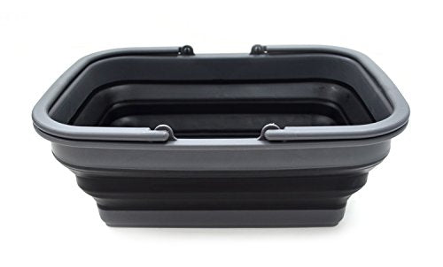 SAMMART SAMMART 9.2L (2.37Gallon) Collapsible Tub with Handle - Portable Outdoor Picnic Basket/Crater - Foldable Shopping Bag - Space Saving Storage Container