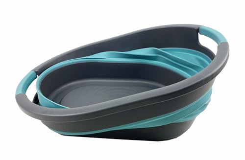 SAMMART 23L (6 gallon) Collapsible Plastic Laundry Basket - Foldable Pop Up Storage Container/Organizer - Portable Washing Tub - Space Saving Hamper/Basket