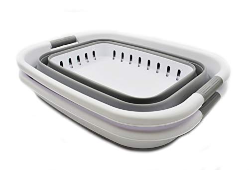 SAMMART 37L (9.77 gallon) Collapsible Plastic Laundry Basket - Foldable Pop Up Storage Container/Organizer - Portable Washing Tub - Space Saving Hamper/Basket