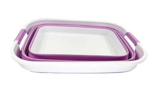 SAMMART 27L (7.1 Gallons) Collapsible Plastic Laundry Basket with Handle-Foldable Pop Up Storage Basket with handle