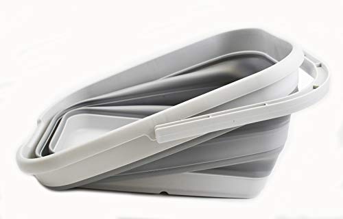 SAMMART 12L (3.17 Gallon) Collapsible Rectangular Handy Basket/Bucket