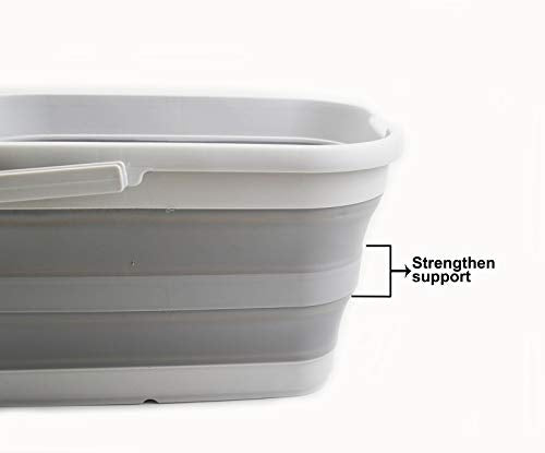 SAMMART 12L (3.17 Gallon) Collapsible Rectangular Handy Basket/Bucket