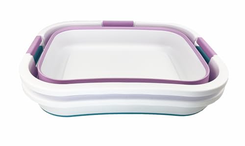 SAMMART 30L (7.9 gallon) Collapsible Plastic Laundry Basket - Foldable Pop Up Storage Container/Organizer - Portable Washing Tub - Space Saving Hamper/Basket