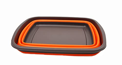 SAMMART 10L (2.6 Gallons) Collapsible Tub - Foldable Dish Tub - Portable Washing Basin - Space Saving Plastic Washtub